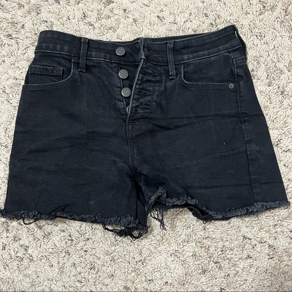 Old Navy Pants - Old Navy black raw hem shorts sz2